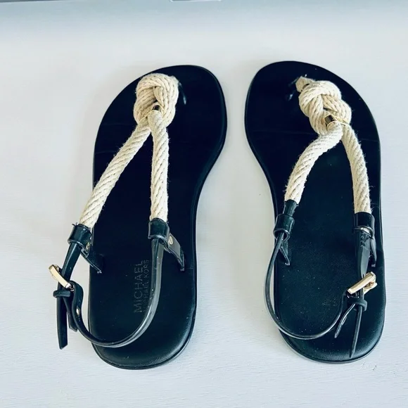 Michael Kors black holly jelly sandal rope size 7 - Picture 4 of 6